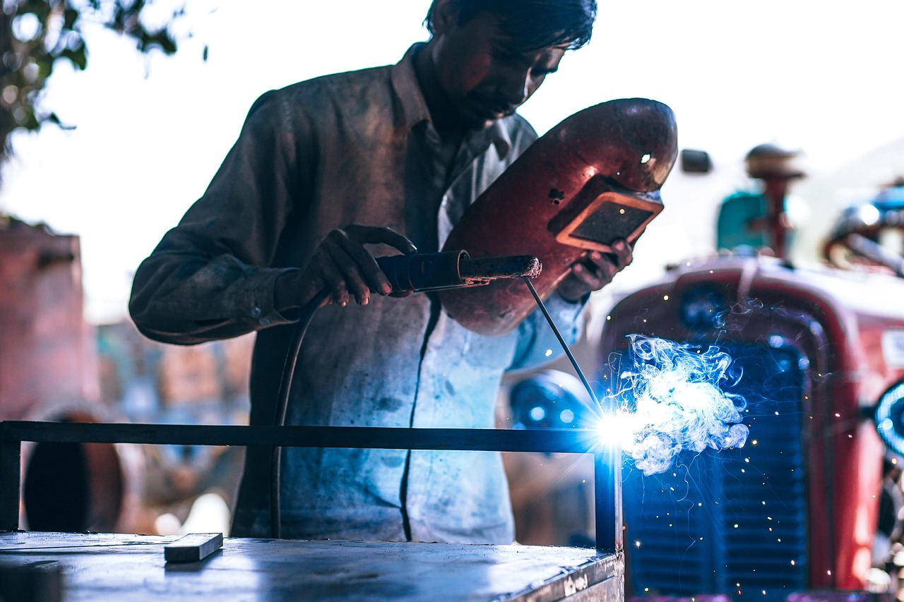 A worker in a workshop
